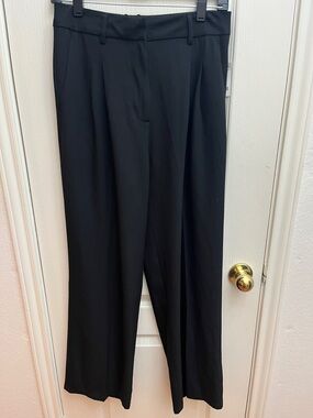 Shinestar Black Wide-Leg Dress Pants